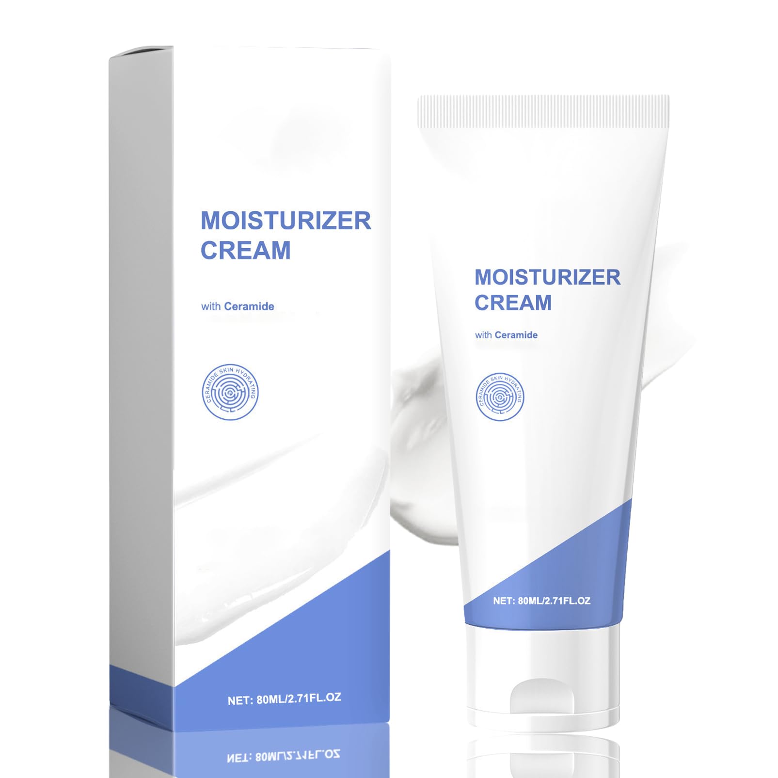 Ceramide Gesichtscreme - Feuchtigkeitscreme für Frauen - Glatte Haut Gesichtscreme - Anti-Falten-Gesichtscreme - Anti Aging Creme Damen - Trockenheit und Rauheit reduzieren Elastizität verbessern