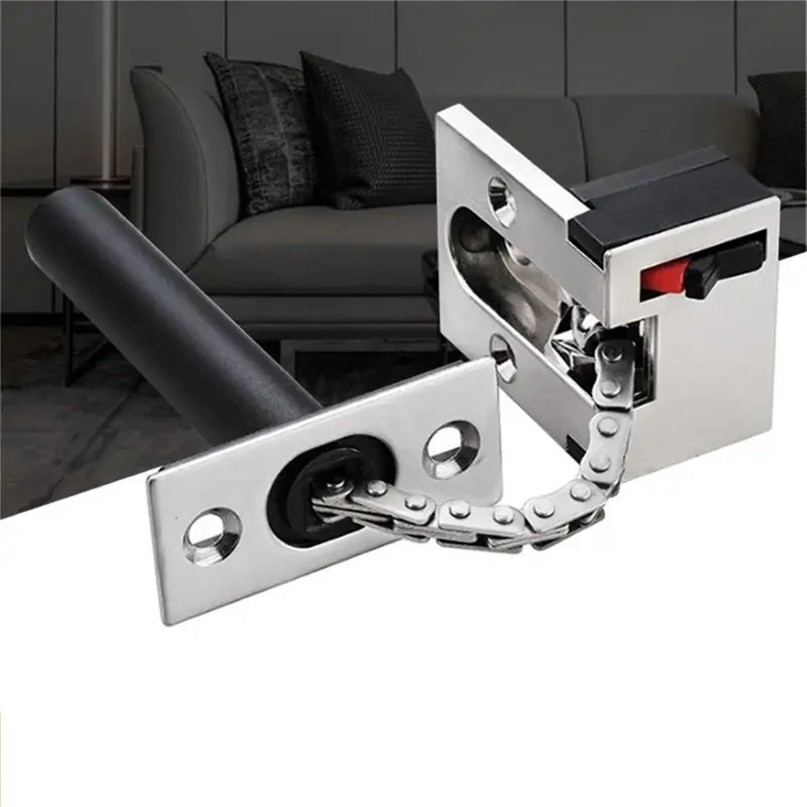 Chaîne antivol dissimulée cachée, boucle de porte Invisible, loquet à boulon en alliage Zinc, chaîne Pour Maison, Hôtel, Appartement