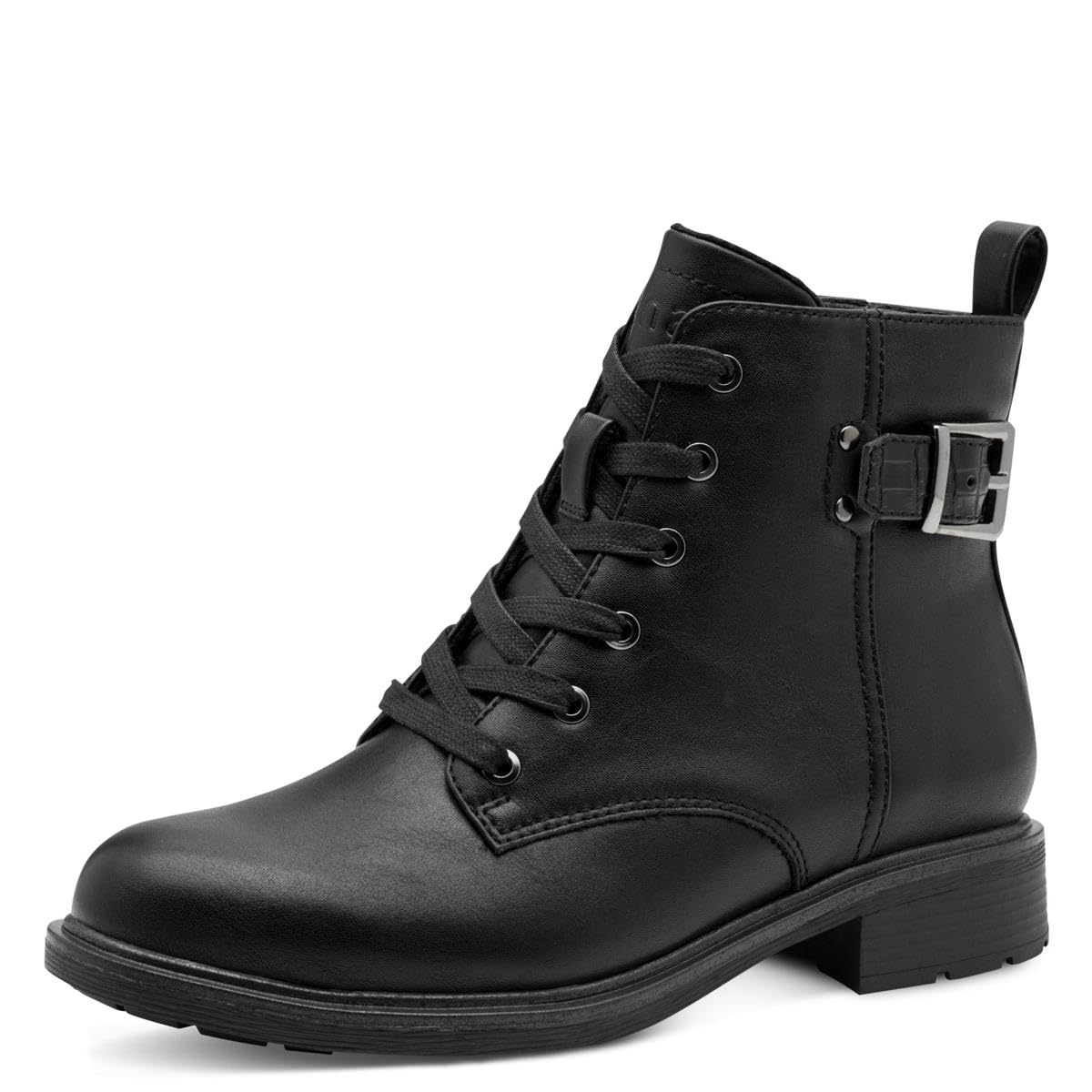 Jana Women’s Ankle Boots with Buckle Vegan, Black, 7,5 UK