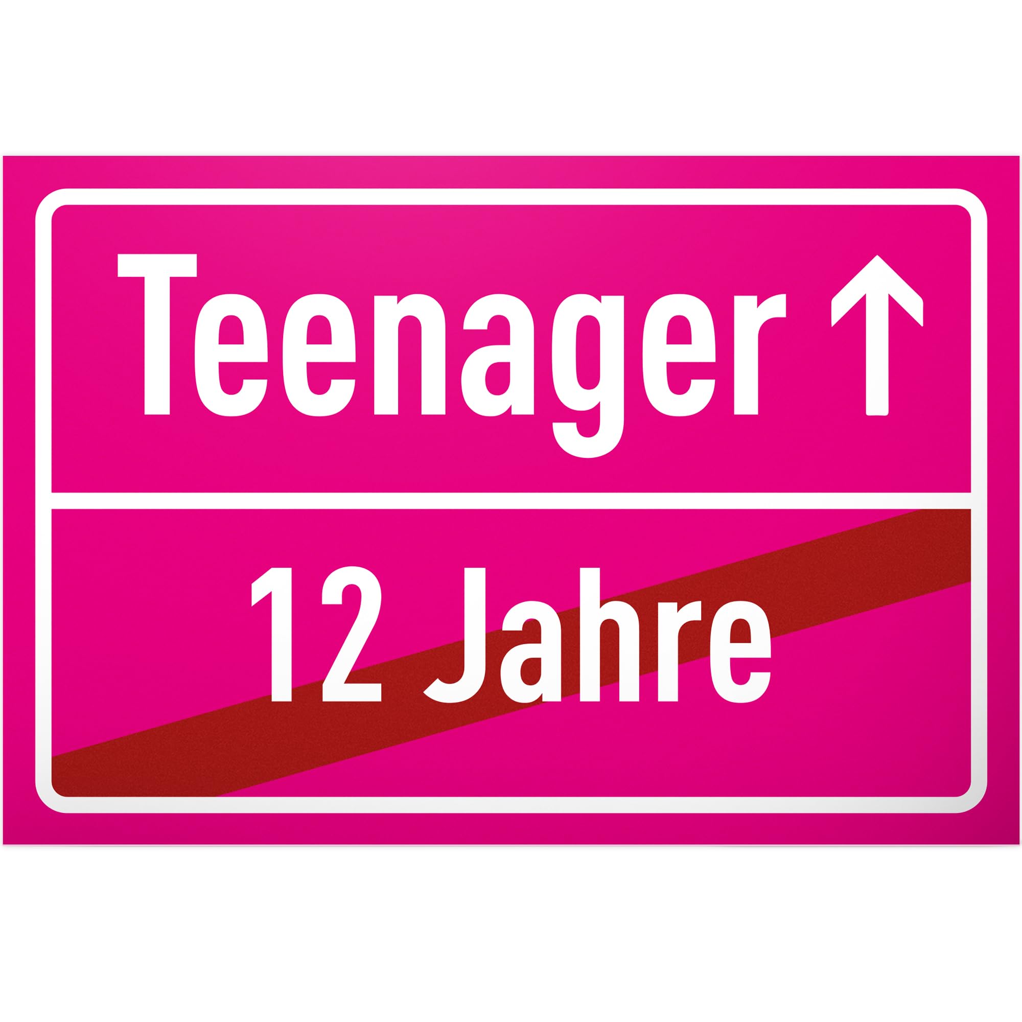 DankeDir! Teenager - Schild 30 x 20 cm - Dreizehnter Partydeko Geschenkidee Geburtstagskarte Geburtstagsdeko - 13. Geburtstag Teenie 13 Jahre Geburtstagsgeschenk Jungen & Mädchen Geschenk 13er