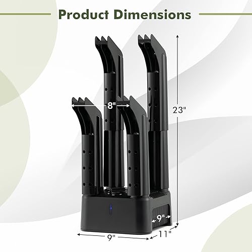 Miniatura 6 de Tangkula Secador de botas, calentador eléctrico de botas con protección contra sobrecalentamiento y temporizador de 180 minutos, máquina de secado