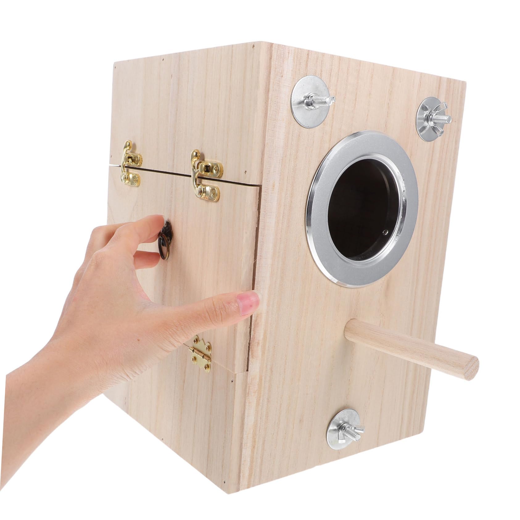 Happyyami 1pièce Boîte De Reproduction Bois pour Oiseaux Nichoir Confortable pour Canaris Perroquets Et Petits Oiseaux Décoration Maison Personnalisable