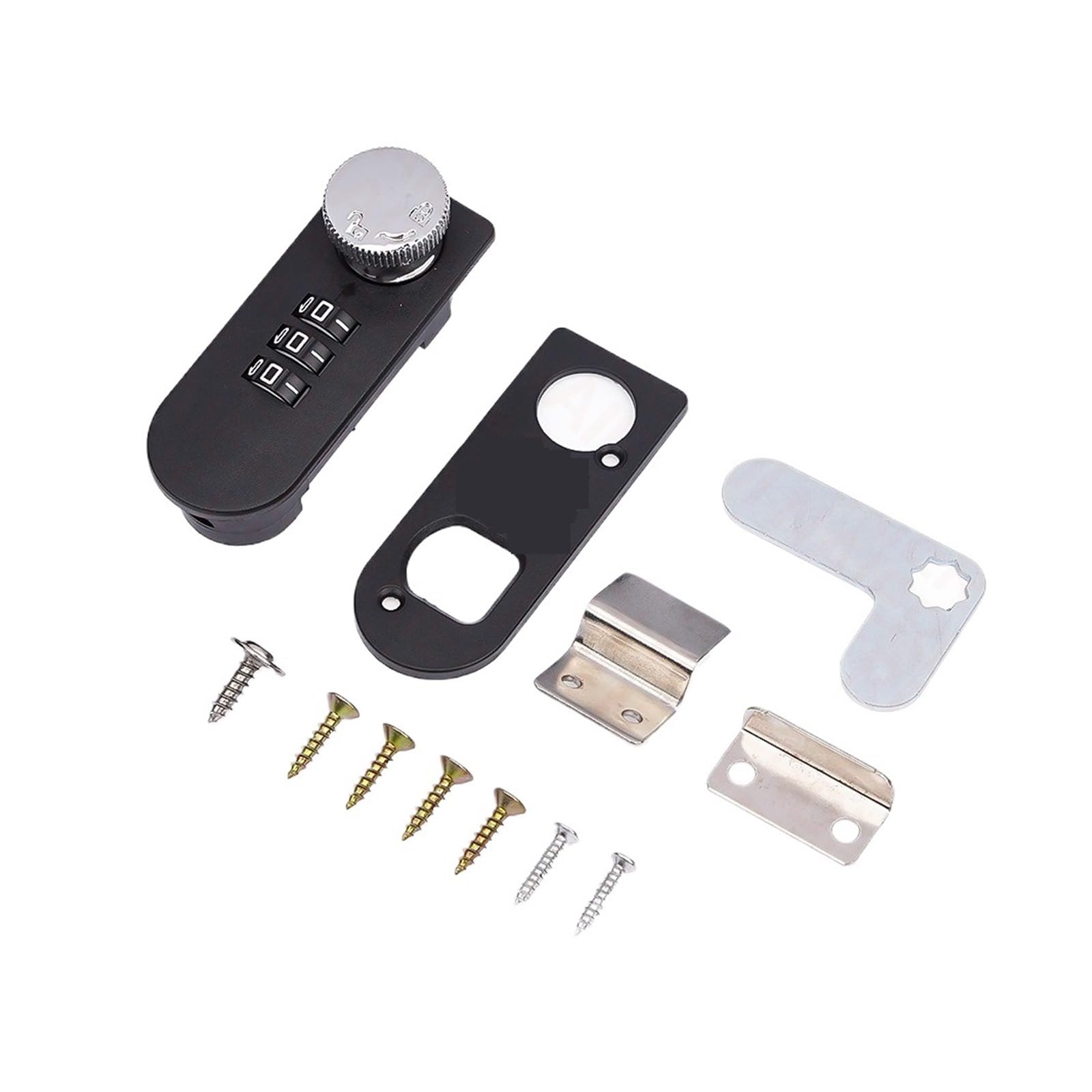Cam Lock, Combination Password Drawer Lock Cabinet Locks Furniture Security Lock Mechanical Safety Suitable for Home Office(Double Lock Right)