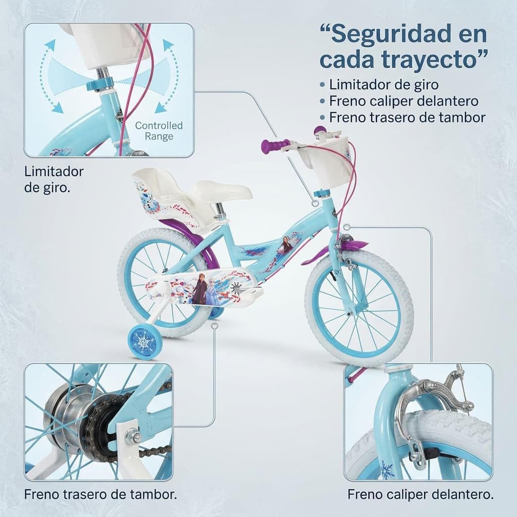 TOIMSA Bicicleta 16" Frozen Huffy 5/8 Años