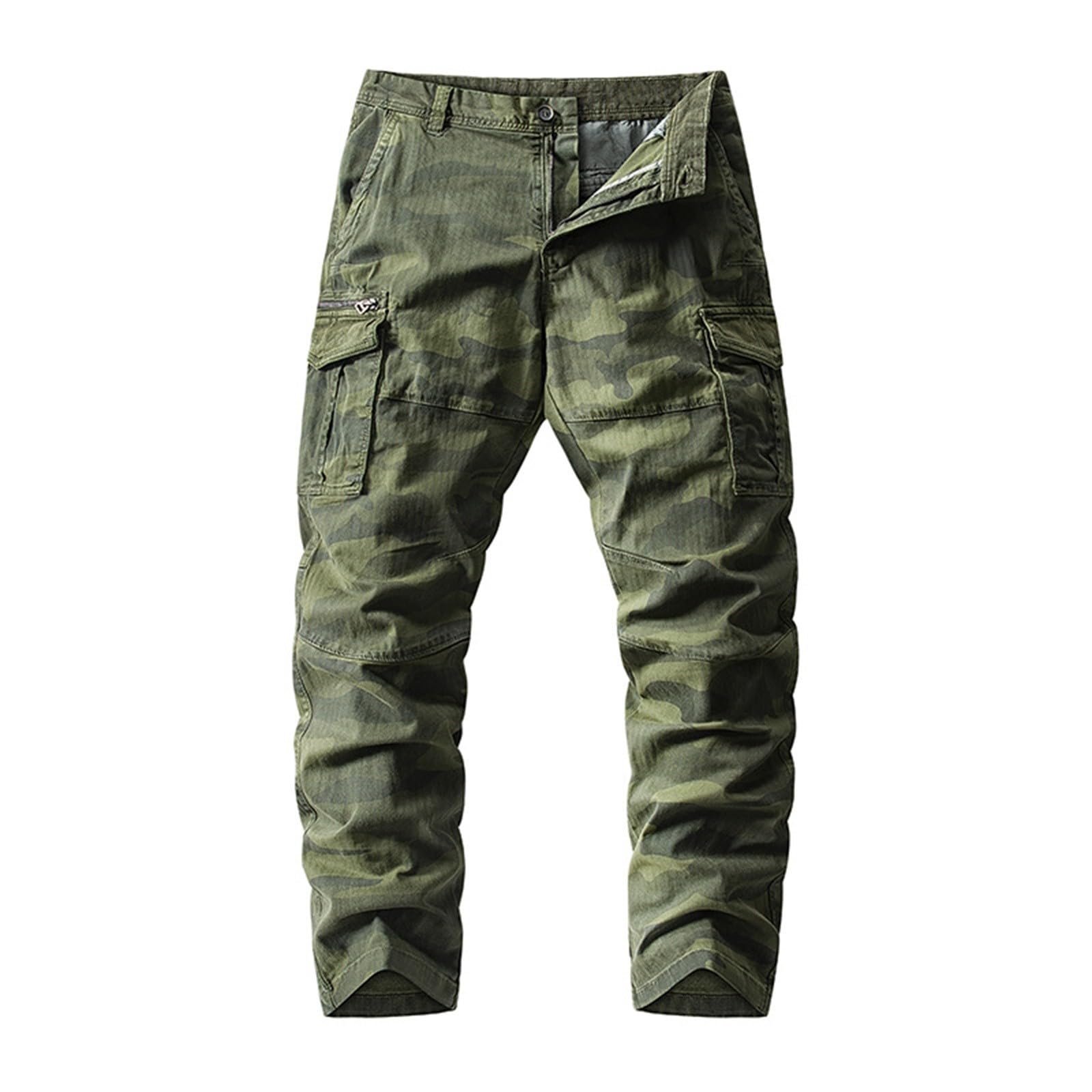 Herren-Cargohose, Cascal, große Größe, einfarbig, Seitentaschen, lange Hose, Größe L