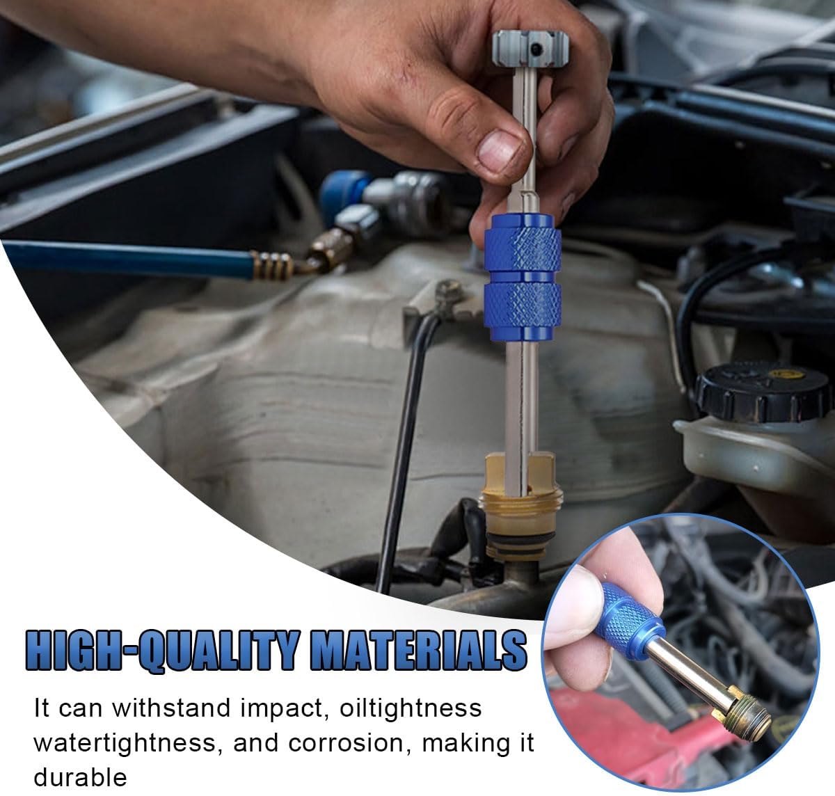 40PCS Car AC Valve Core Kit, Car Accessories Air Conditioner Schrader Valve Kit, A/C R12 R134a Automotive Refrigeration Tire Valves Stem Cores Removal Tool for Most Cars