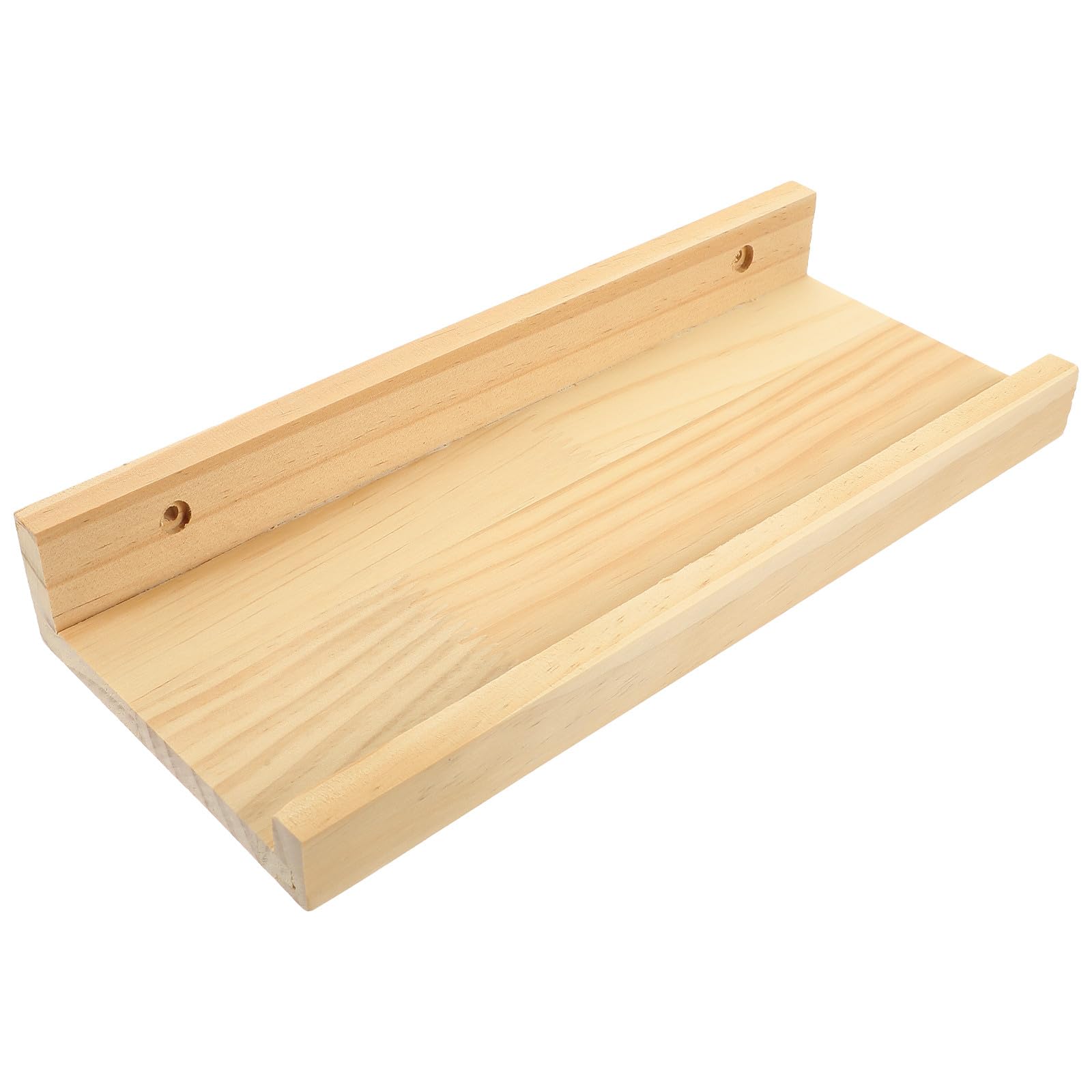 Estante de pared flotante de madera natural 30X12X4,3 CM para oficina y hogar