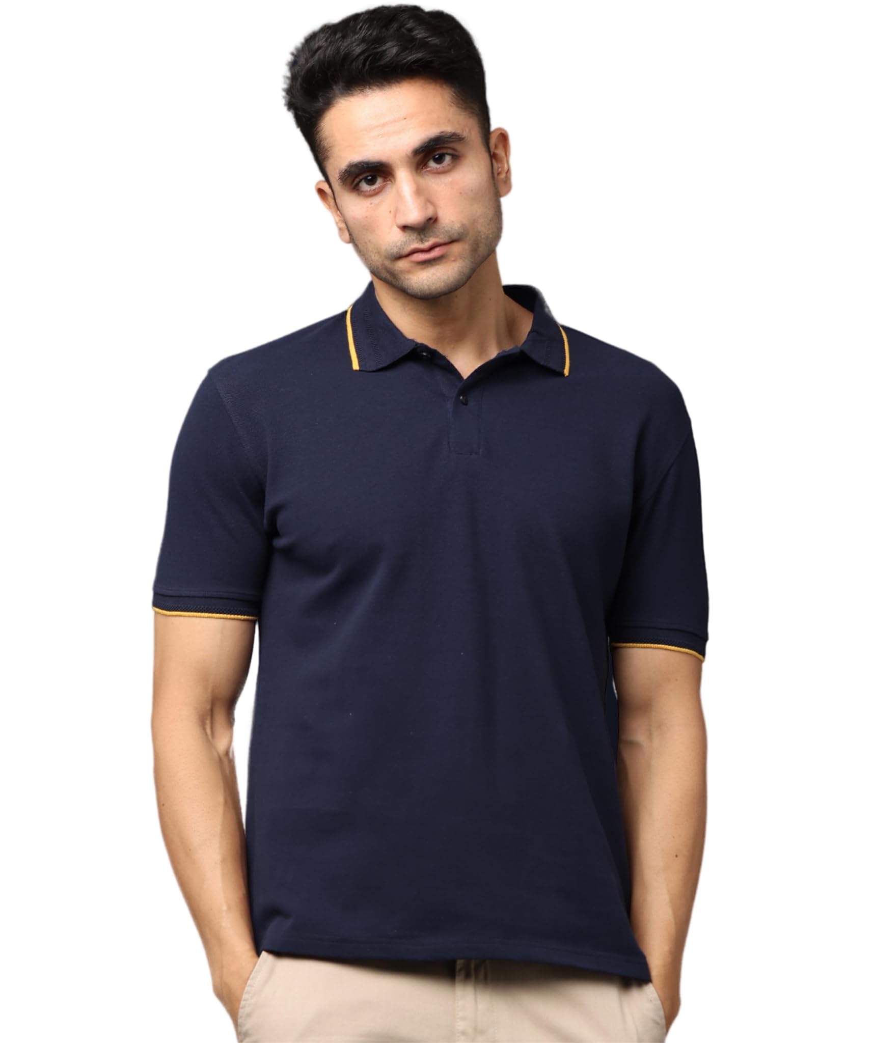 Soulhug Premium Pima Cotton Polo T-Shirt for Men – 250 GSM Jacquard Collar, Soft & Breathable, XS-5XL, 8 Colors-image-41