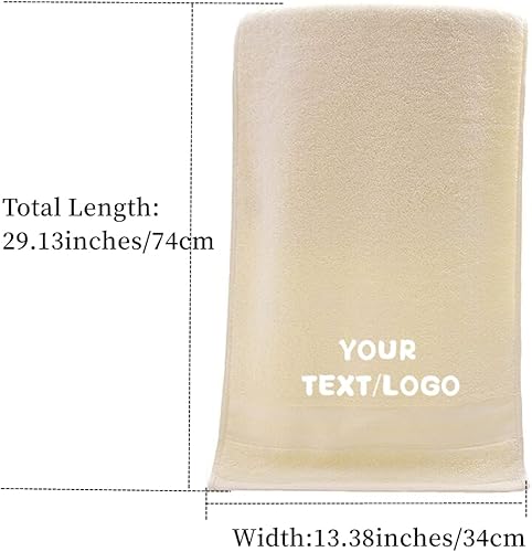Miniatura 6 de Juego de 2 toallas bordadas personalizadas, juego de toallas de baño suaves, toalla bordada como regalo personalizado para deportes, fitness, viajes