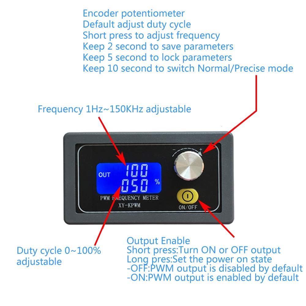 Generatore di Segnali a Onda Quadra Generatore di Segnali a Onda Quadra, Modulo di Impulsi PWM Modulo Regolabile in Frequenza PWM Generatore di Segnali a Onda Quadra Frequenza di