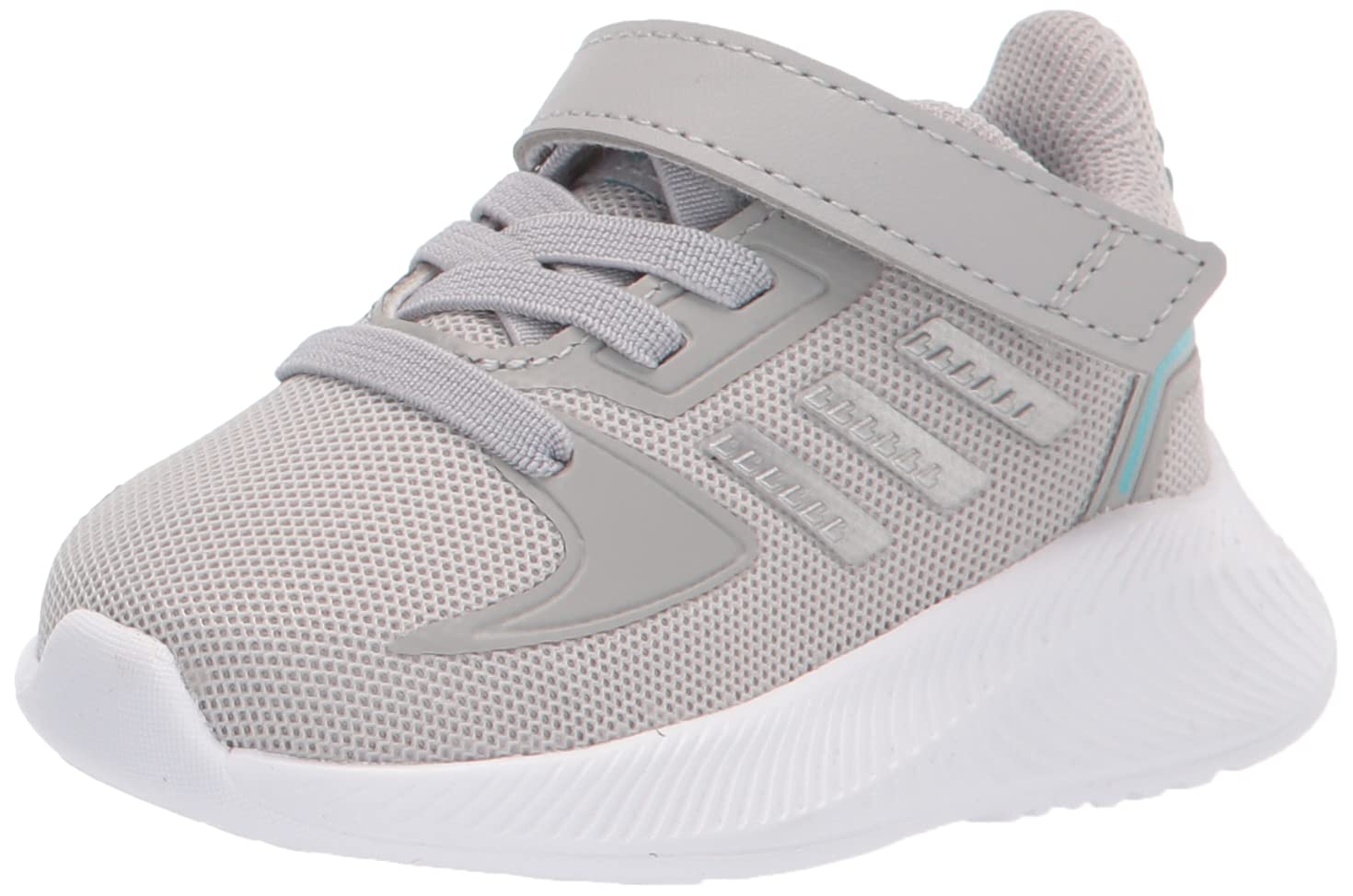 adidas Kids Runfalcon 2.0 Running Shoe, Grey/Silver Metallic/Mint Ton, 7 US Unisex Toddler