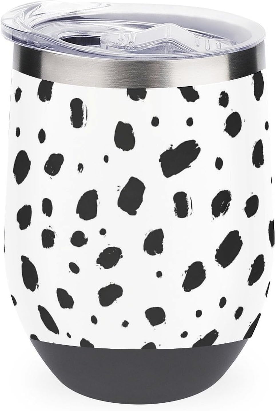 Dalmatian Print Insulated Drinking Cup Stainless Steel Coffee Mug Wine Tumbler with Lid 12OZ