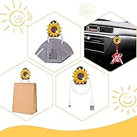 Vista 1 de Clips brillantes con forma de abeja para la rejilla de ventilación del coche, 4 piezas de cristal, ambientadores de coche en forma de abeja, clip
