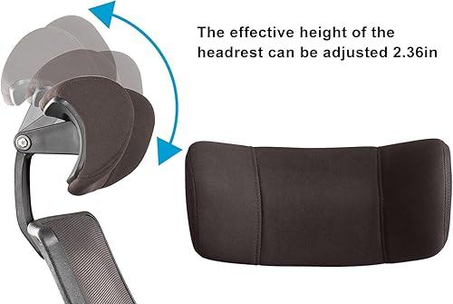 Miniatura 5 de BOLISS Silla de oficina ergonómica de malla de 400 libras, silla de escritorio con respaldo alto, reposacabezas ajustable con brazos abatibles,