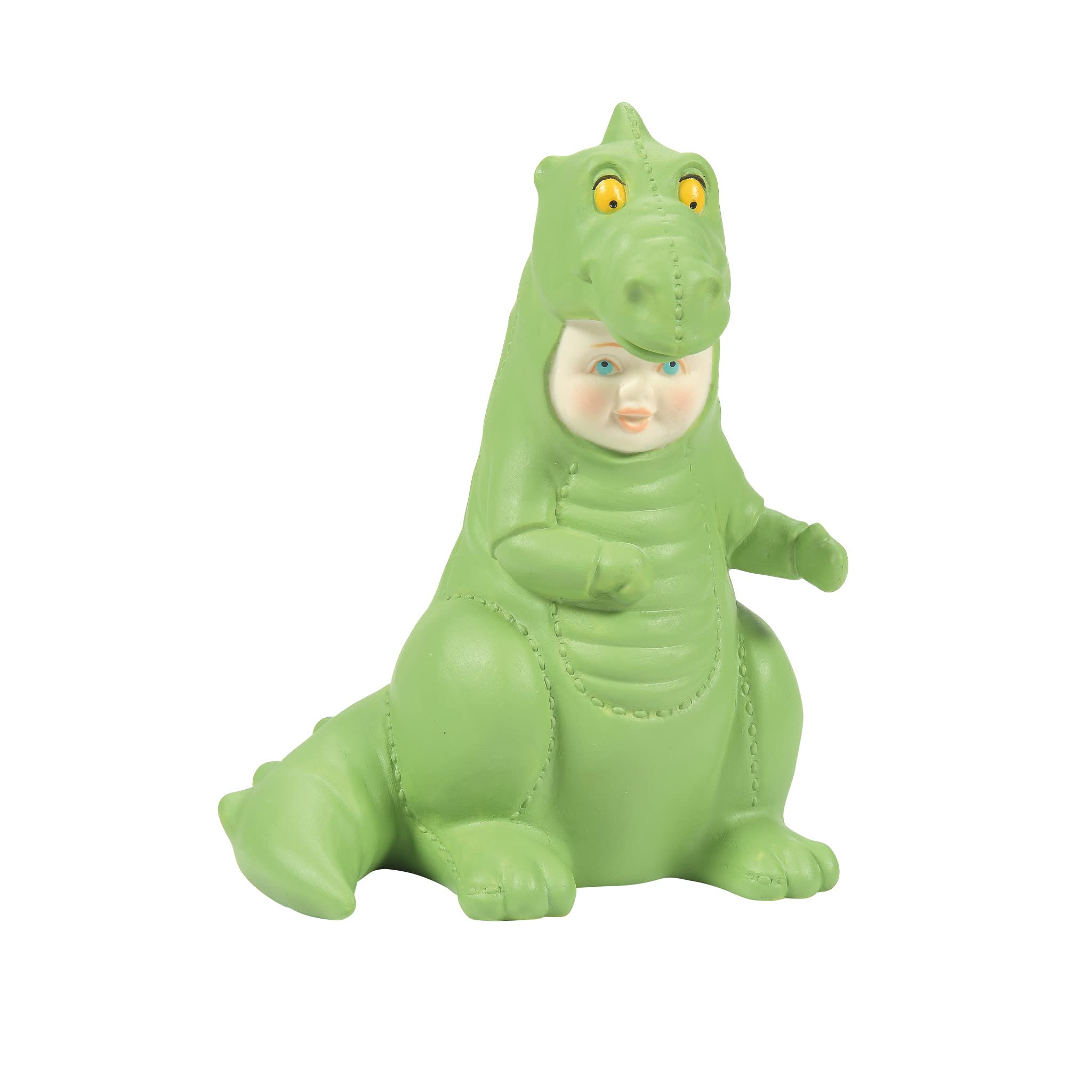 Department 56Snowbabies Dressed as a Dinosaur Figurine, 3.98 Inch, Multicolor