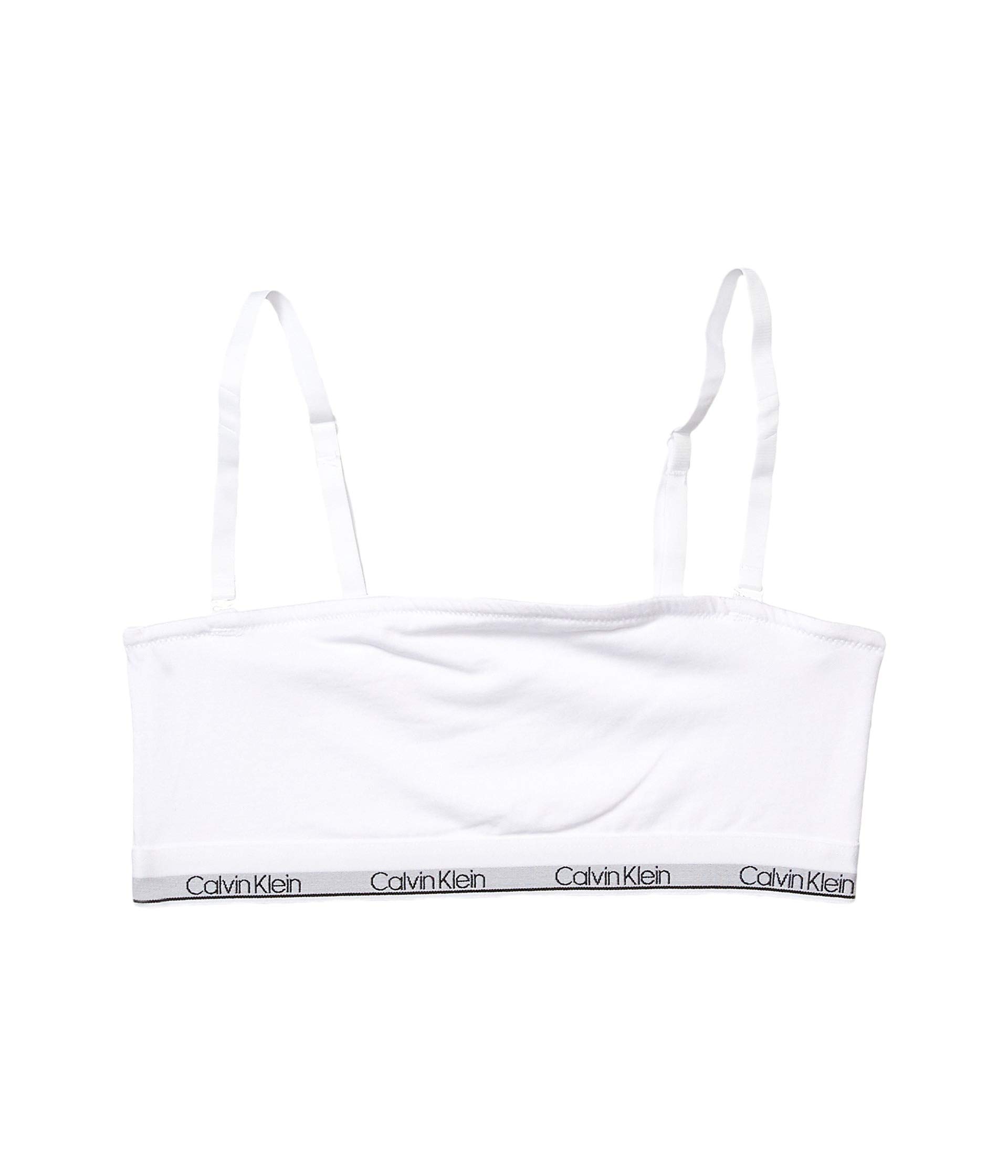 Calvin Klein Brassière d'entraînement bandeau en coton mélangé pour fille, simple