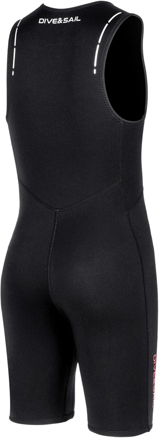 renvena Men 2mm Wetsuit Sleeveless Front Zipper Bodysuit One-Piece Swimming Costume