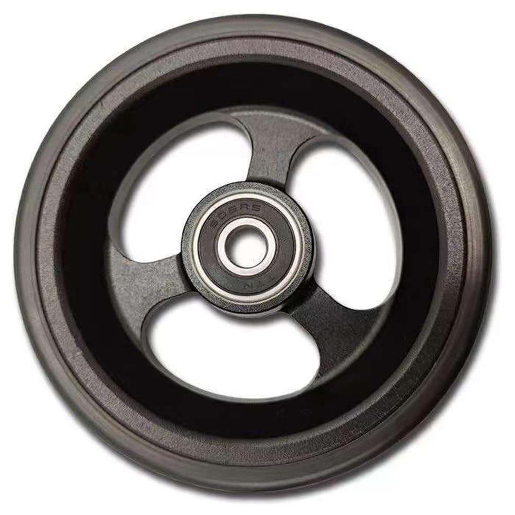 4/5-calowe przednie koło zapasowe do wózka sportowego, pełna opona poliuretanowa, niepneumatyczna, antypoślizgowa piasta ze stopu aluminium, łożysko 8 mm(5inch(120mm))