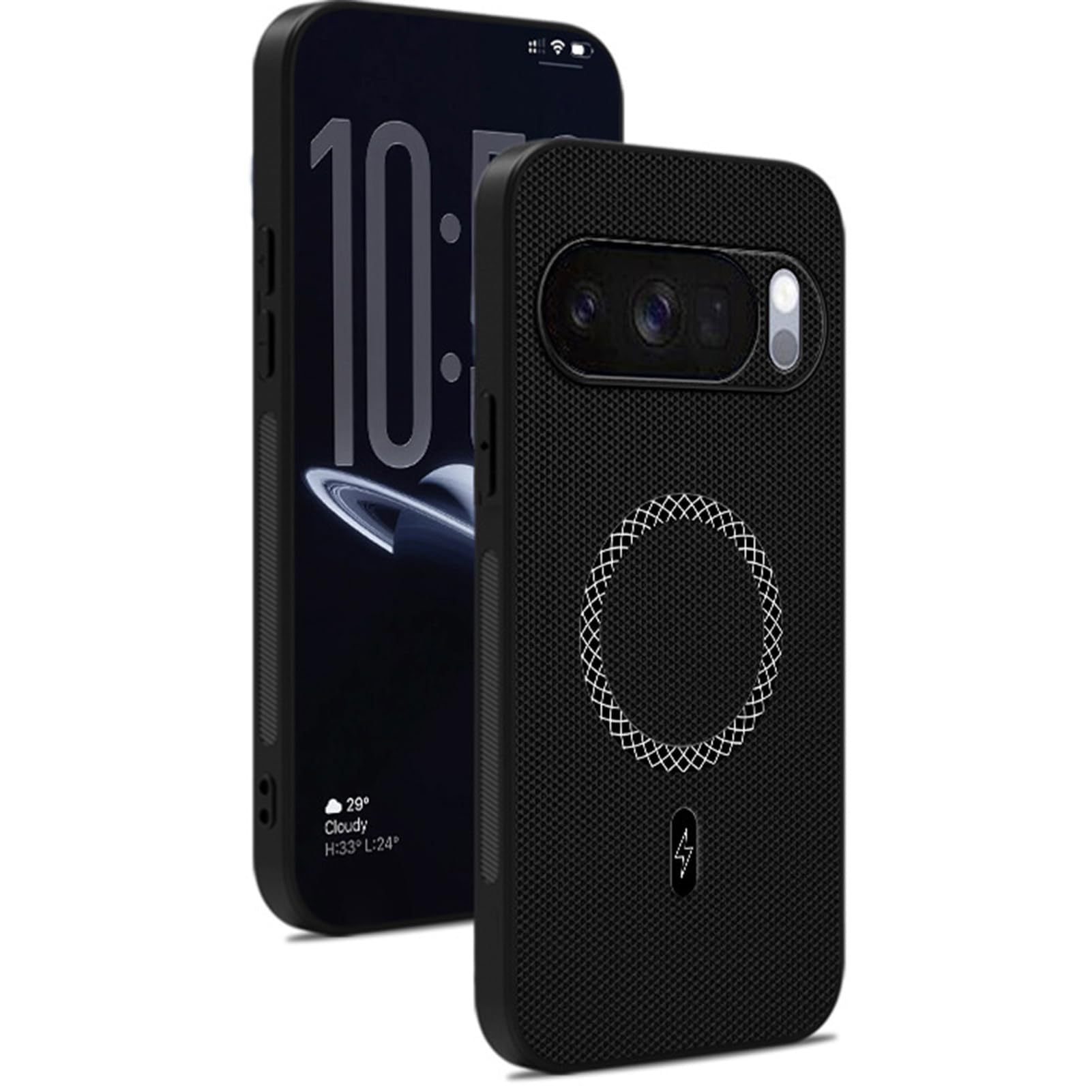 Generico Custodia Per 10 Pro XL/10 PRO/10, Ultra Sottile Case With Anti-Impronta Protezione Fotocamera Ricarica Wireless Guscio(Nero,11 Pro XL)