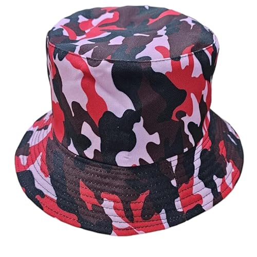 MJJ Fashion Sombreros unisex de algodón para exteriores, plegables, con estampado de doble cara, casual, para hombres y mujeres, protector solar, playa, pescadores, caza, senderismo, camping, verano,