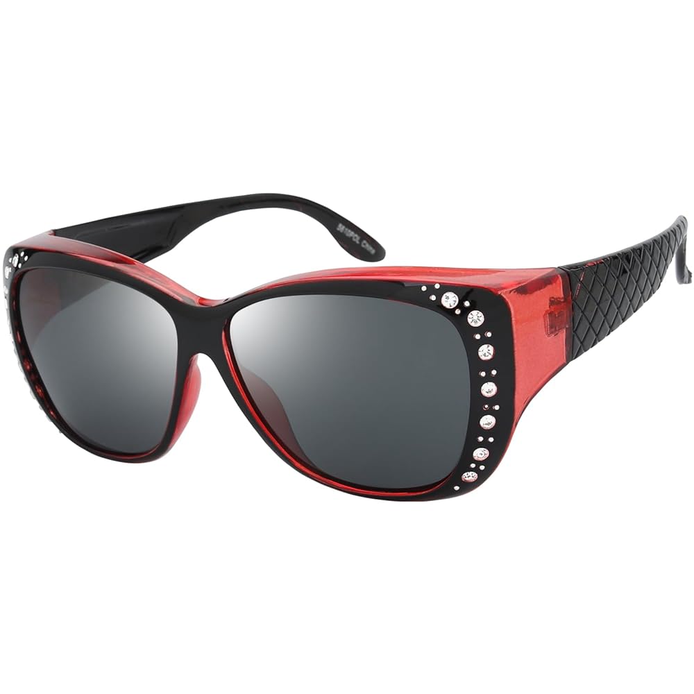 The Fresh Fit Over Glasses Rhinestone Polarized Sunglasses