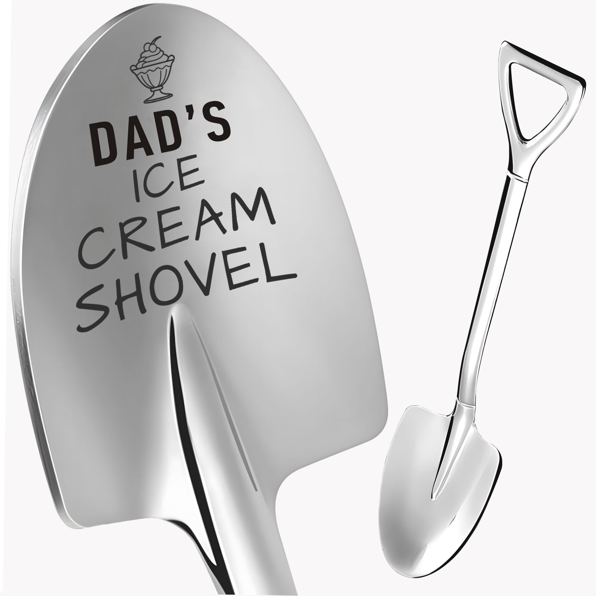 Personalised Ice Cream Scoops Engraved Stainless Steel Ice Cram Shovel for Ice Cream Lover Personalised Gifts for Dad Grandad Women Girlfriend Boyfriend Fathers Day Birthday Christmas (Design 9) — image 1