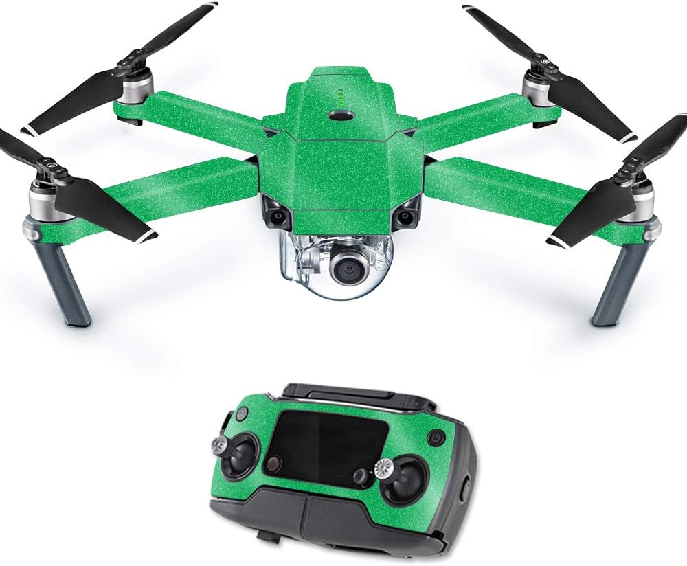 MightySkins Glossy Glitter Skin for DJI Mavic Pro Quadcopter Drone - Green | Protective, Durable High-Gloss Glitter Finish | Easy to Apply, Remove, and Change Styles | Made in The USA
