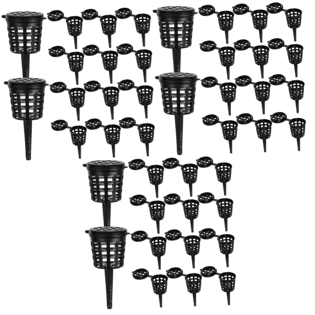 Yardwe 3 Juegos Fertilizante De Loto De Agua Red De Fertilizante Canasta De Bonsai Canasta De s Para Plantas Malla De El Plastico Black 100 Uds * 3