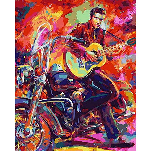 WYTCY Malen Nach Zahlen - Elvis. Leinen Leinwand Ölgemälde, Moderne Kunst Malerei, DIY Malerei Kit, Geeignet Für Erwachsene Und Anfänger40*50CM Cover