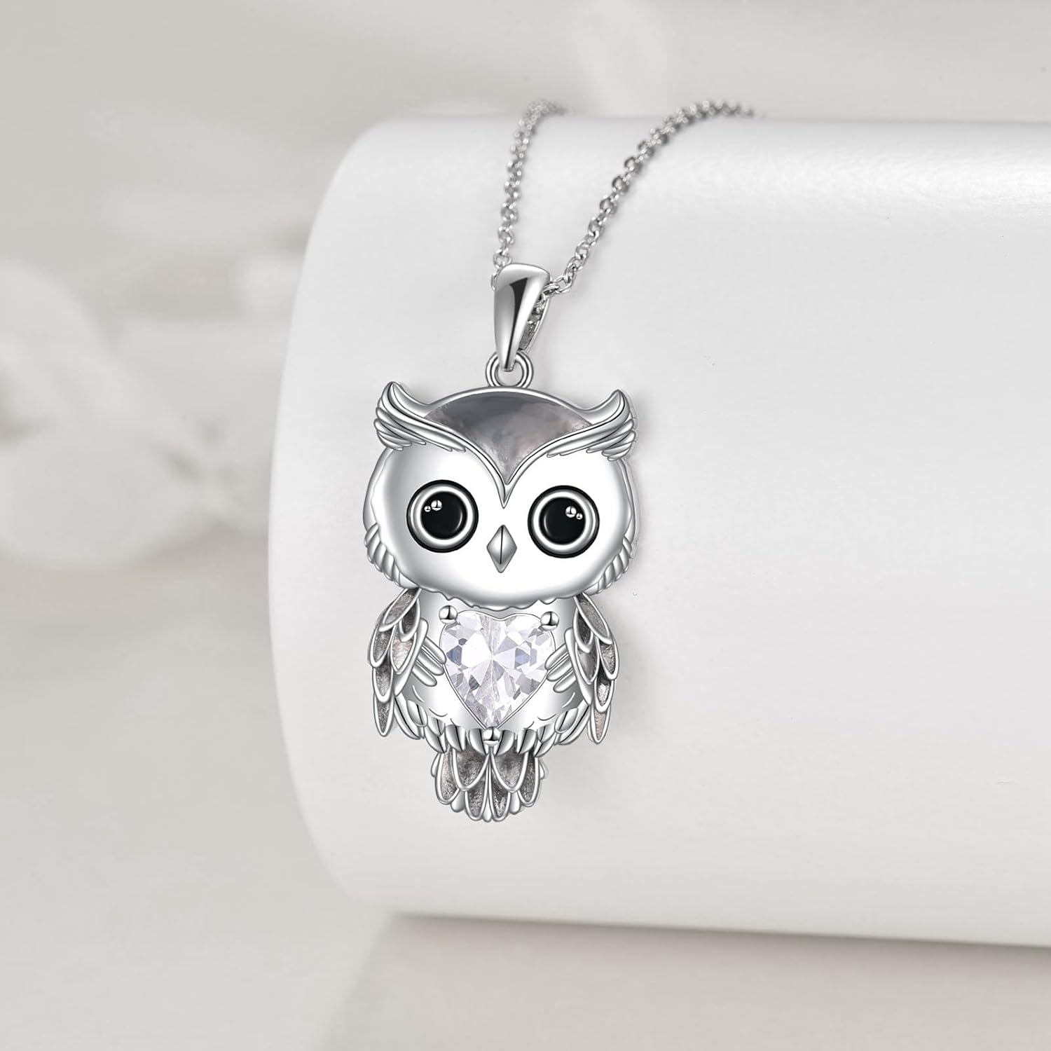 Owl Necklace Jewelry Gifts for Women Sterling Silver Birthstone Owl Pendant Necklace Christmas Jewelry for Women - Image 3