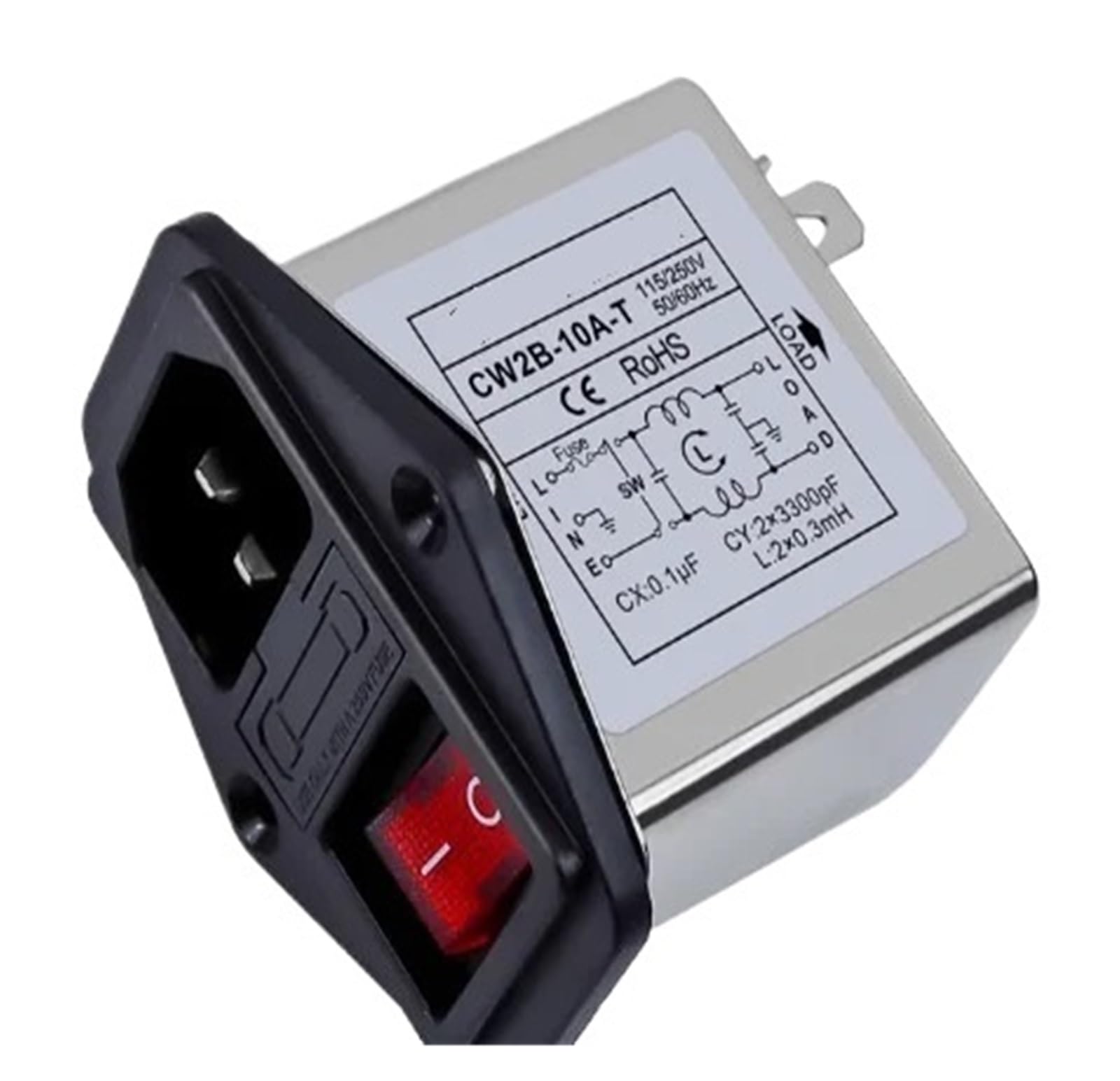 MBPAIHOP CW2B-10A-T anti-interference AC 220V power filter circuit audio purifier 6A10A