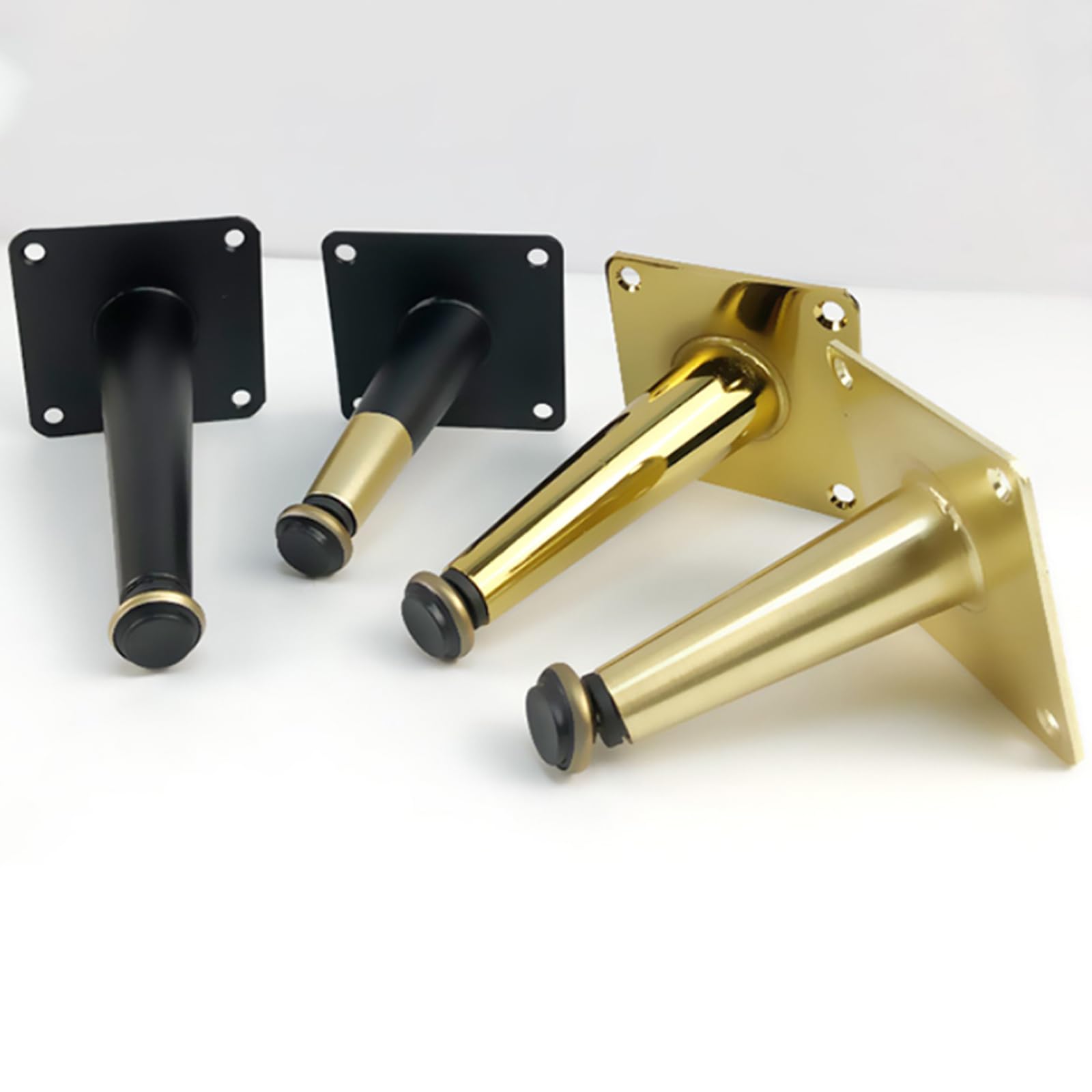 Patas para Muebles Regulables, 4 Piezas Patas para Mesas Regulables Pies de Sofá Dorado Cepillado para Armario Hierro | Galvanoplastia Pata para Cama Altura: 10.5-72.5cm Pies de Gabinete 72.5cm/28.5"