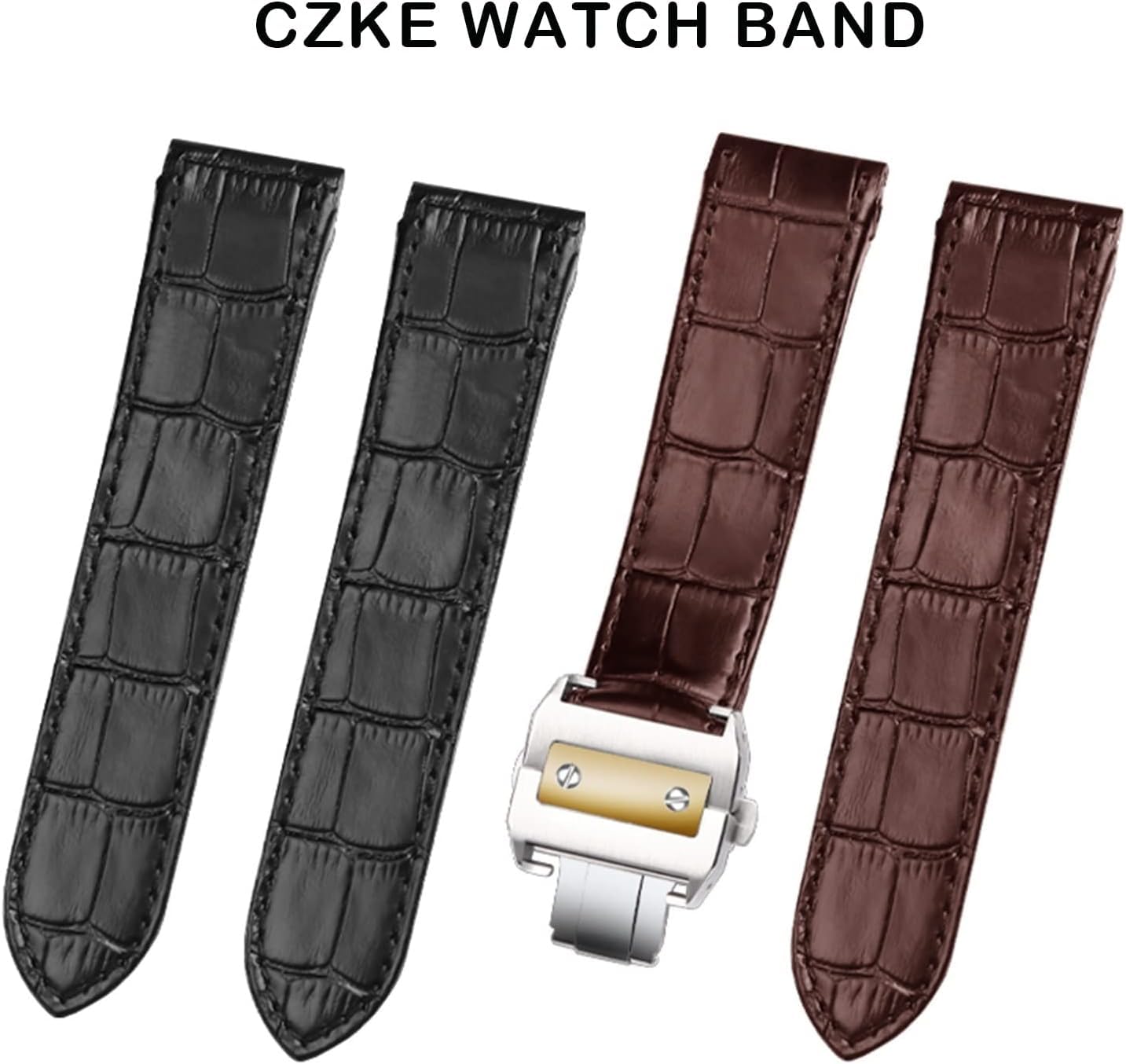 Correa de Reloj de Cuero Genuino para Santos Santos 100, Correa de Cuero para Hombres y Mujeres, 20mm 23mm
