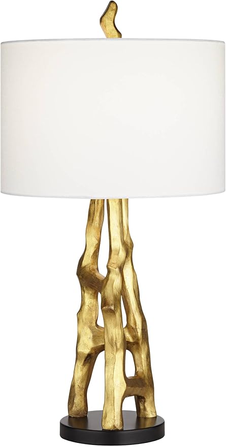 Lámpara de Mesa Moderna Oro 73.66cm Pantalla Blanca miniatura 8