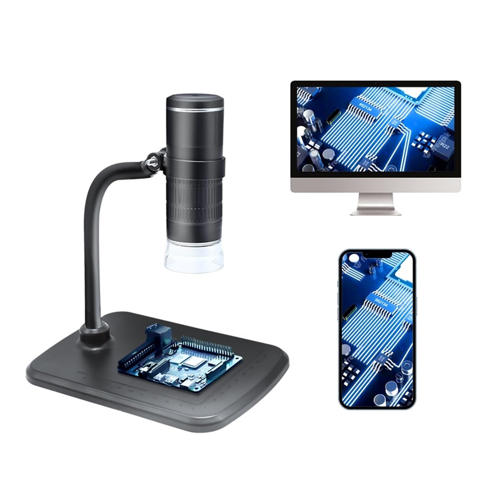 Digital Microscope 50X-1000X WiFi-enabled Stand Microscope Portable Handheld USB Microscopes