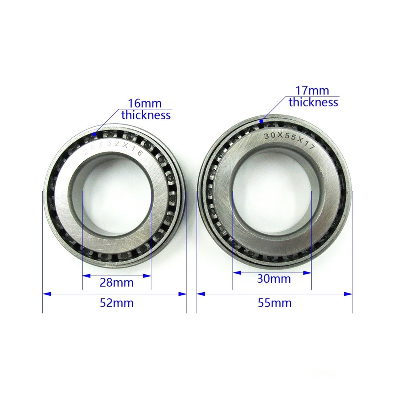 1 Par De Rodamientos De Rodillos Cónicos para Caja De Cojinetes Direccionales De Volante Delantero para Kaw&asaki KX KXF para Suzuki RMZ 125, 250 Y 450 Rodamiento dirección