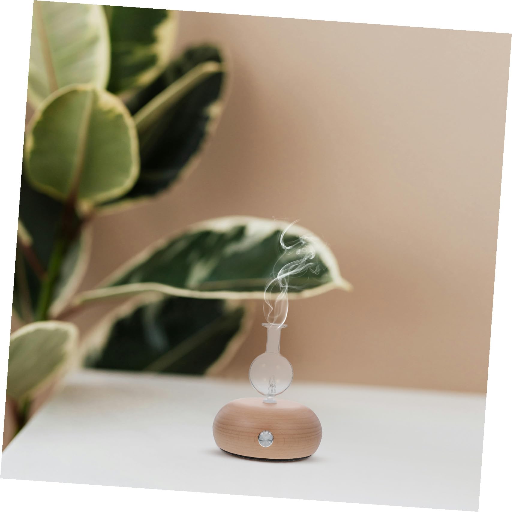Difusor para Aceites Esenciales con Luz LED de 7 Colores y Diseño Romántico, Material Vidrio y Plástico, Adecuado para Sala de Estar y Biblioteca Varios Estilos