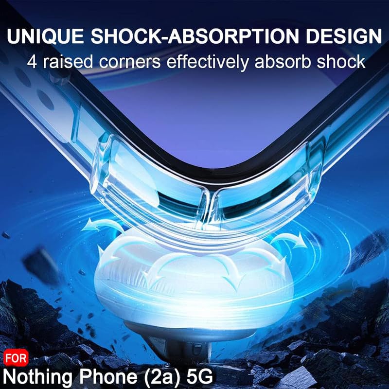 Image of Case Creation New Nothing Phone 2A Premium Imported 0.3mm Crystal Clear Totu Silicone Transparent Flexible Soft Corner Protection with TPU Slim Back Case Color Cover for Nothing Phone 2A