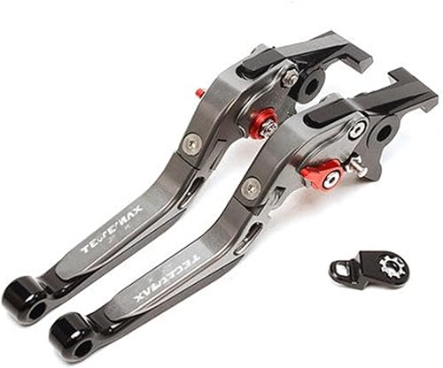 Miniatura 10 de para Yamaha para Xmax 300 para Techmax para X-MAX 125 300 2020 2022 Manetas de freno de embrague con bloqueo de estacionamiento (color negro y azul)