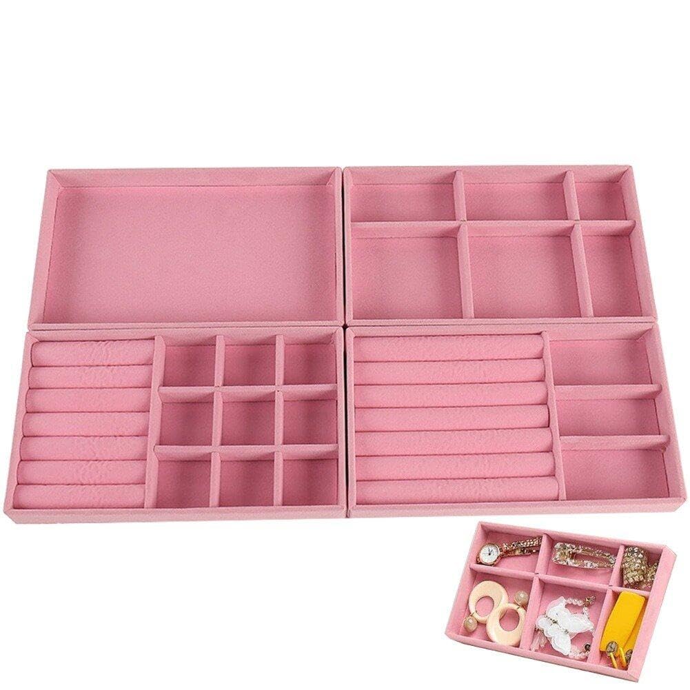 Ensemble de rangement de plateaux à bijoux cadeau idéal pour organiser ses parures