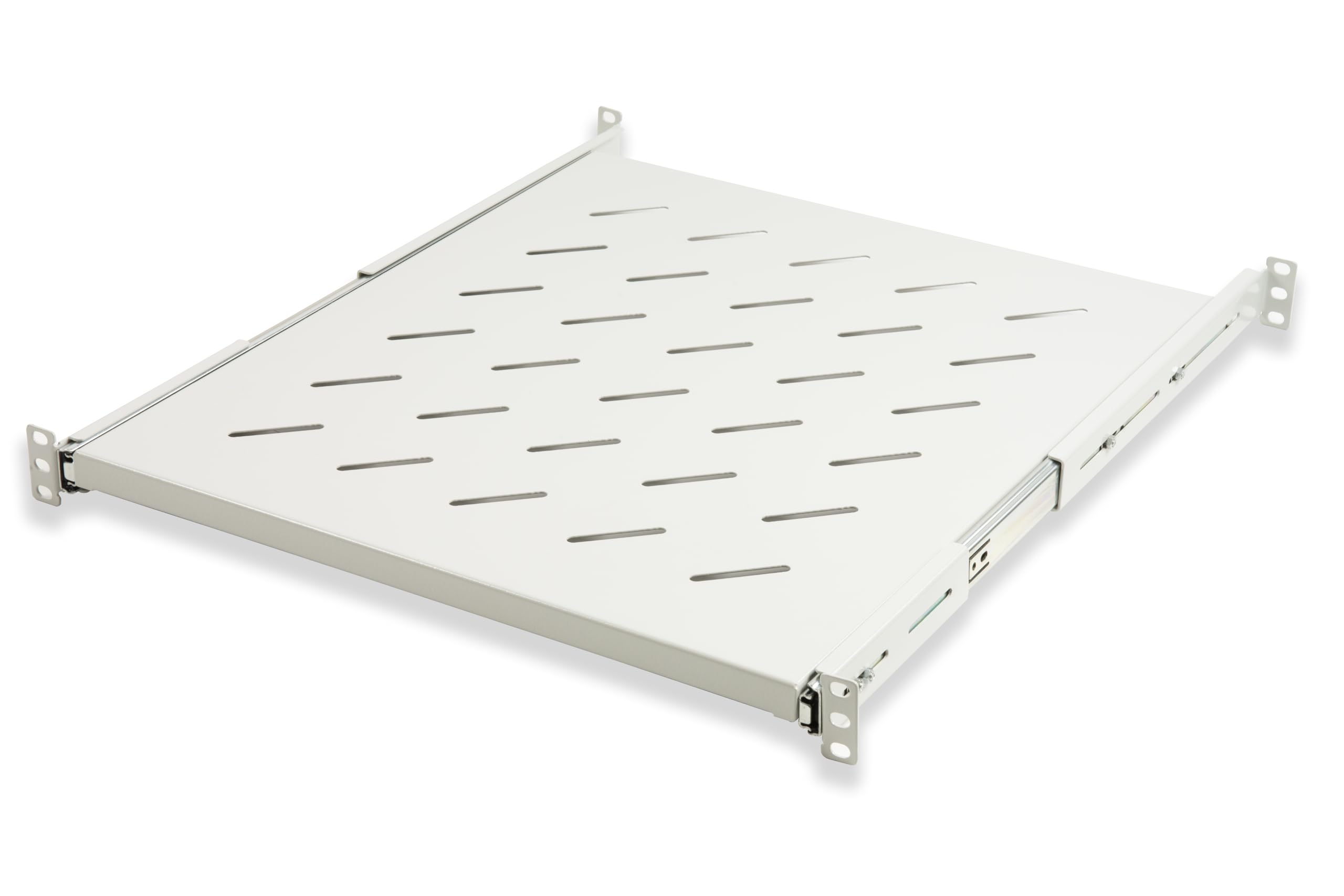 Link lkrip550eg Universal Ablage für Schrank Rack ausziehbar auf Schienen Teleskop, 550 mm, grau