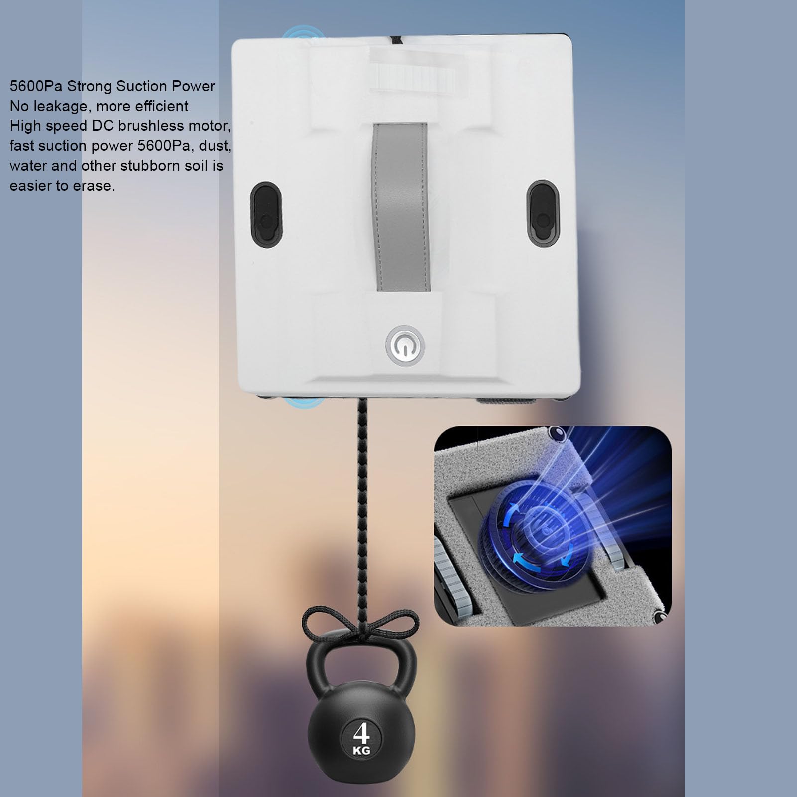 Smart Water Spray Window Cleaning Robot 5600PA SUKTION SUKTY Z AI Inteligentny System Jazdy do Wielokrotnego Czyszczenia (RIZGHWOY03tp96w8d2-11)