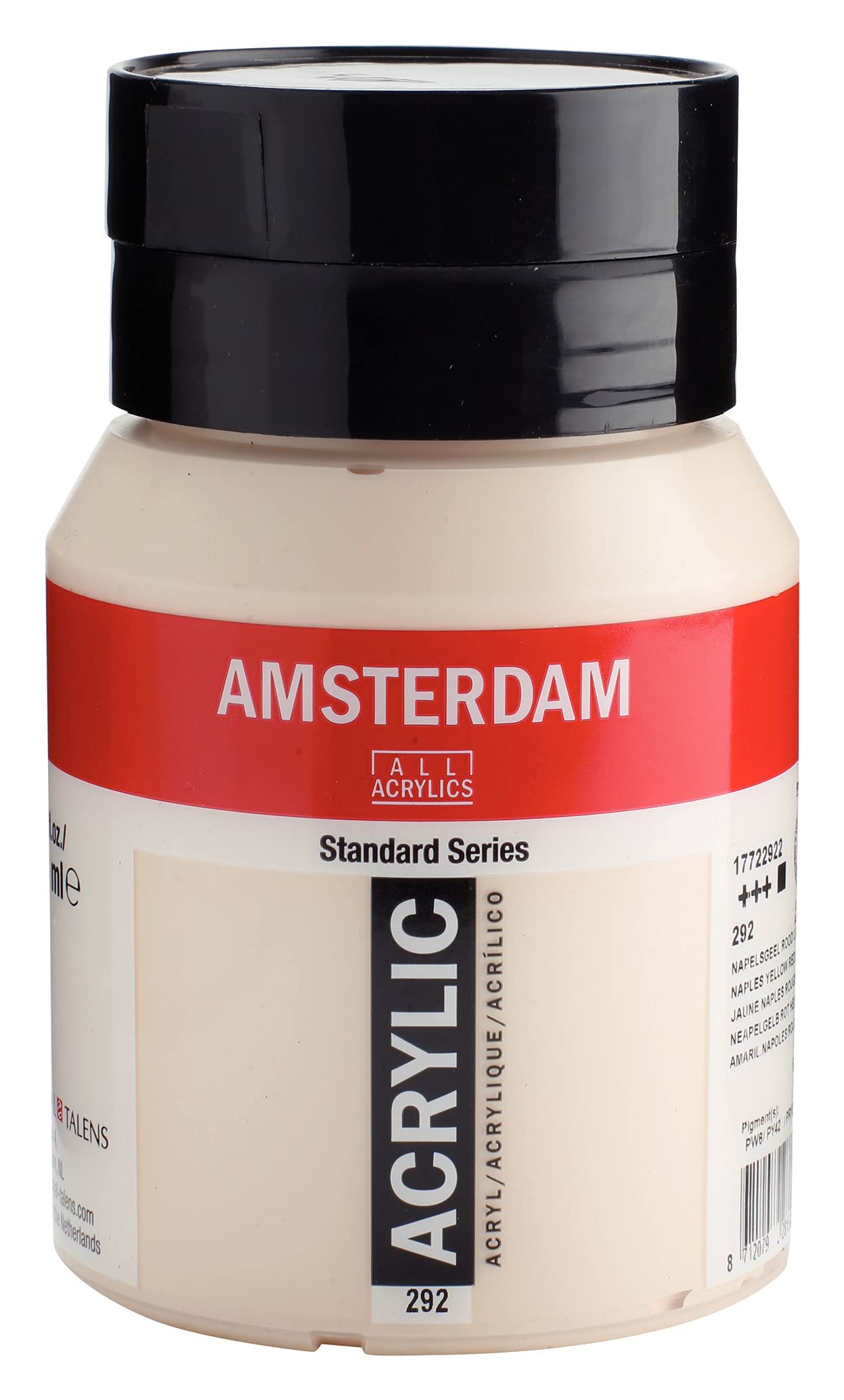 Amsterdam Standard Series Acrylic Jar 500 ml Naples Yellow Red Light 292 (17722922)