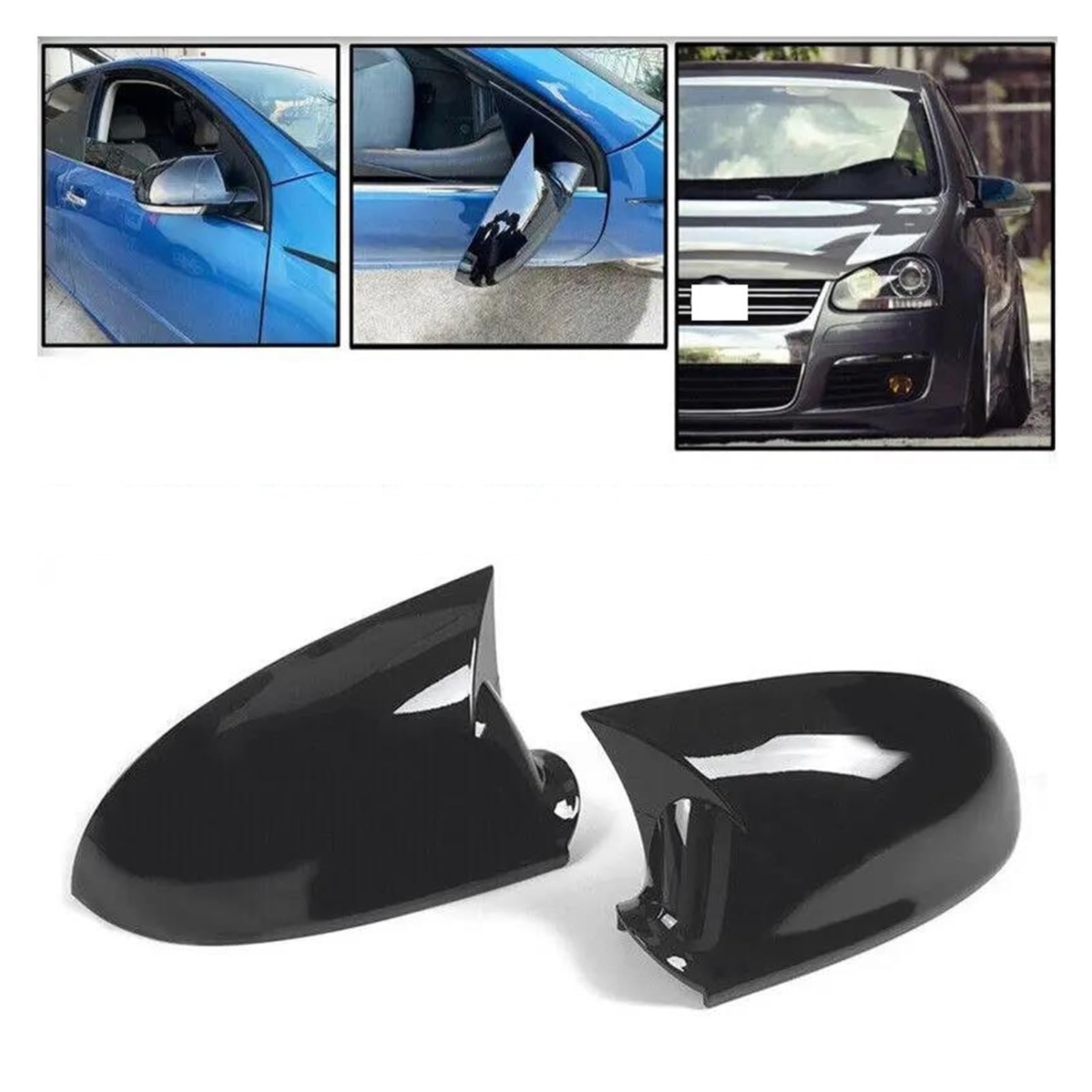 akcesoria do lusterek samochodowych 1 para do Golfa 5 MK5 GTI R32 2003 22004 2005 2006 2007 2008 2009 osłona lusterka bocznego samochodu tylnego(Carbon Look)