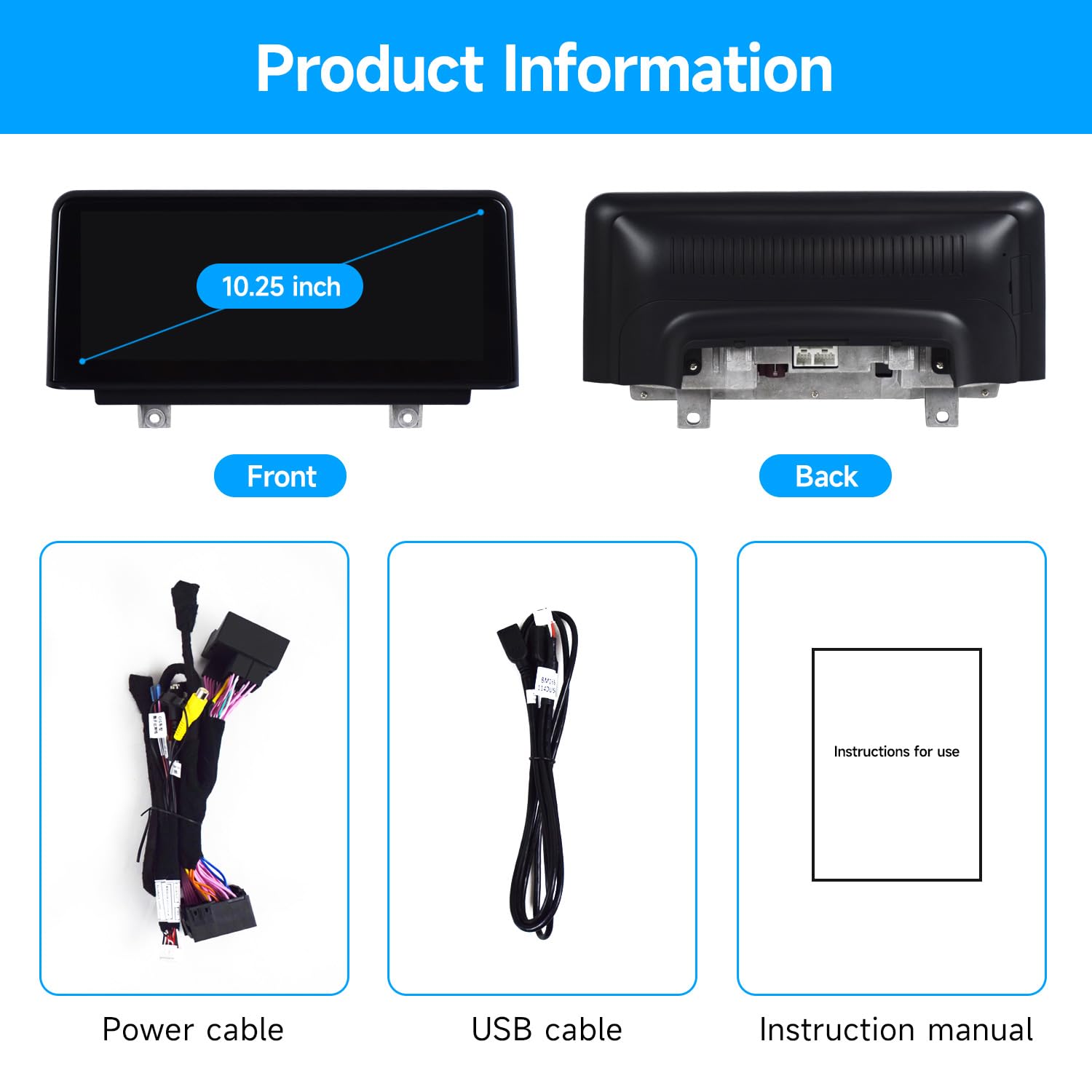 VIBEX 10,25 pollici Autoradio Carplay Wireless & Android Auto Wireless per BMW 1 2 serie F20/F21/F22/F23 2012-2016 con sistema NBT, Touchscreen Stereo Ricevitore con AirPlay Link, Siri