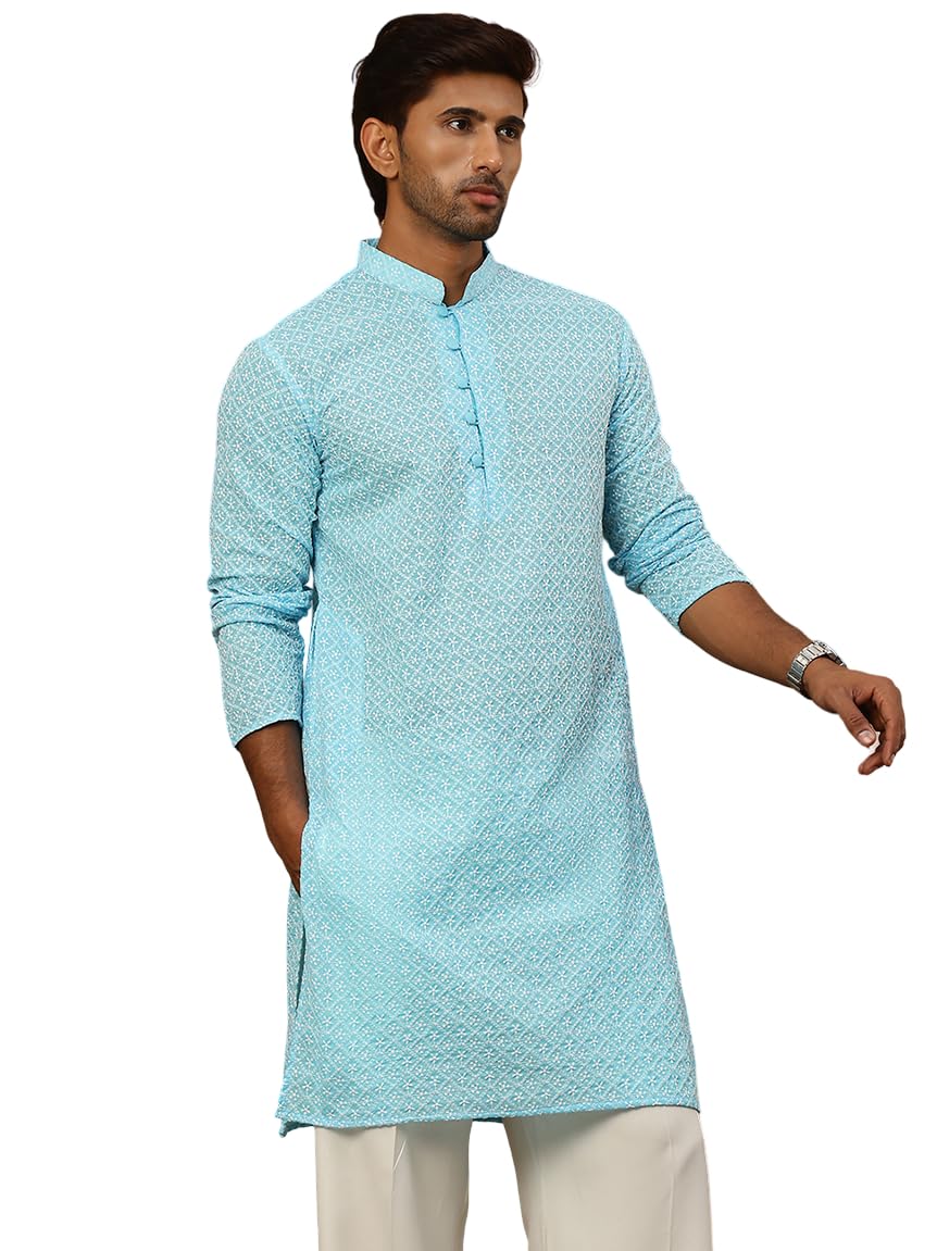 jompers Men’s Chikankari Cotton Kurta-picture-23