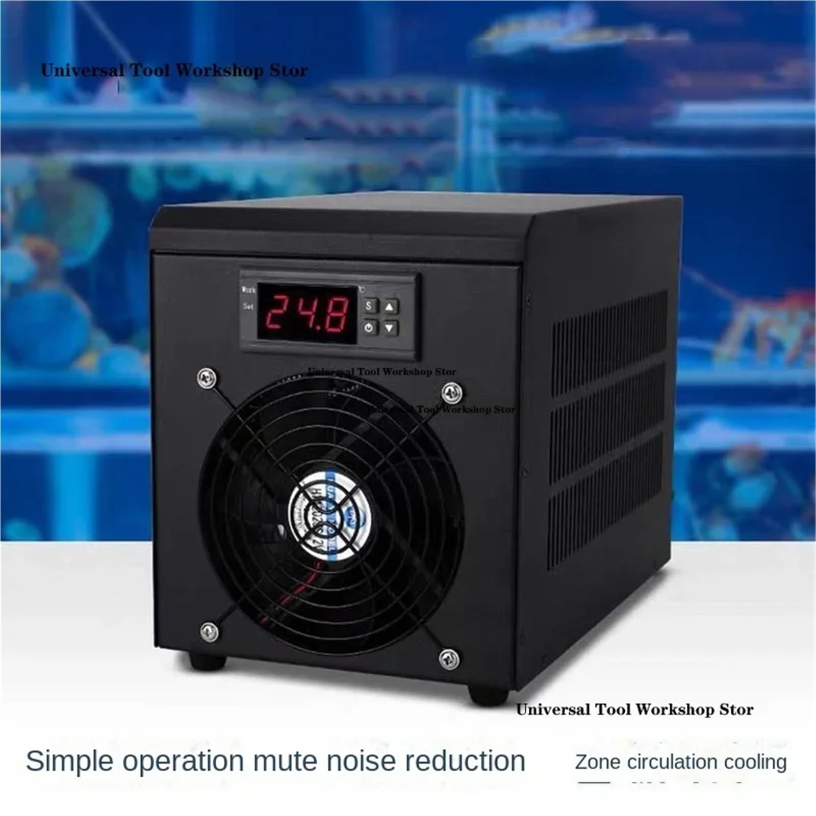 Enfriador de agua para acuarios de 180 W, dispositivo de temperatura constante para peceras de hasta 60 L, sistema de refrigeración eficiente para un cuidado óptimo de los peces