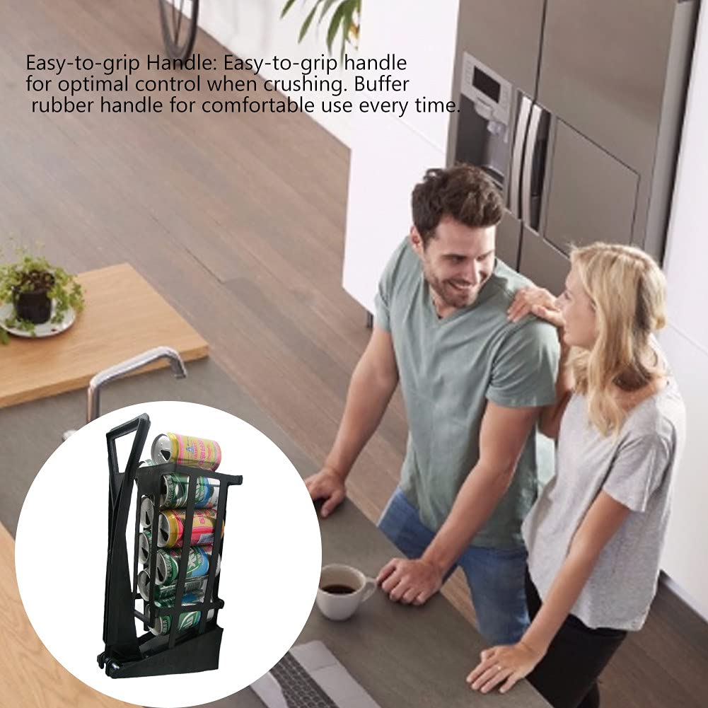 Trituradora y compactador de latas de Metal, abridor de Botellas montado en la Pared para Trabajo Pesado con función de Apertura de Botellas de Cerveza para Seltzer de Aluminio de 16 oz y 12 oz