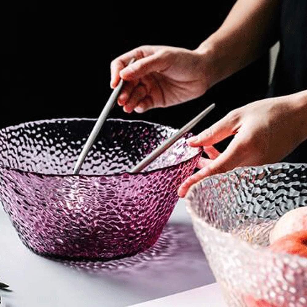 Bowl Anti-fragmentation Transparent Glass Bowl Single Student Creative Personality Hat Large Tableware Fruit Salad Bowl 21 * 9.5cm Large Capacity Grain Bowl Soup Bowl
