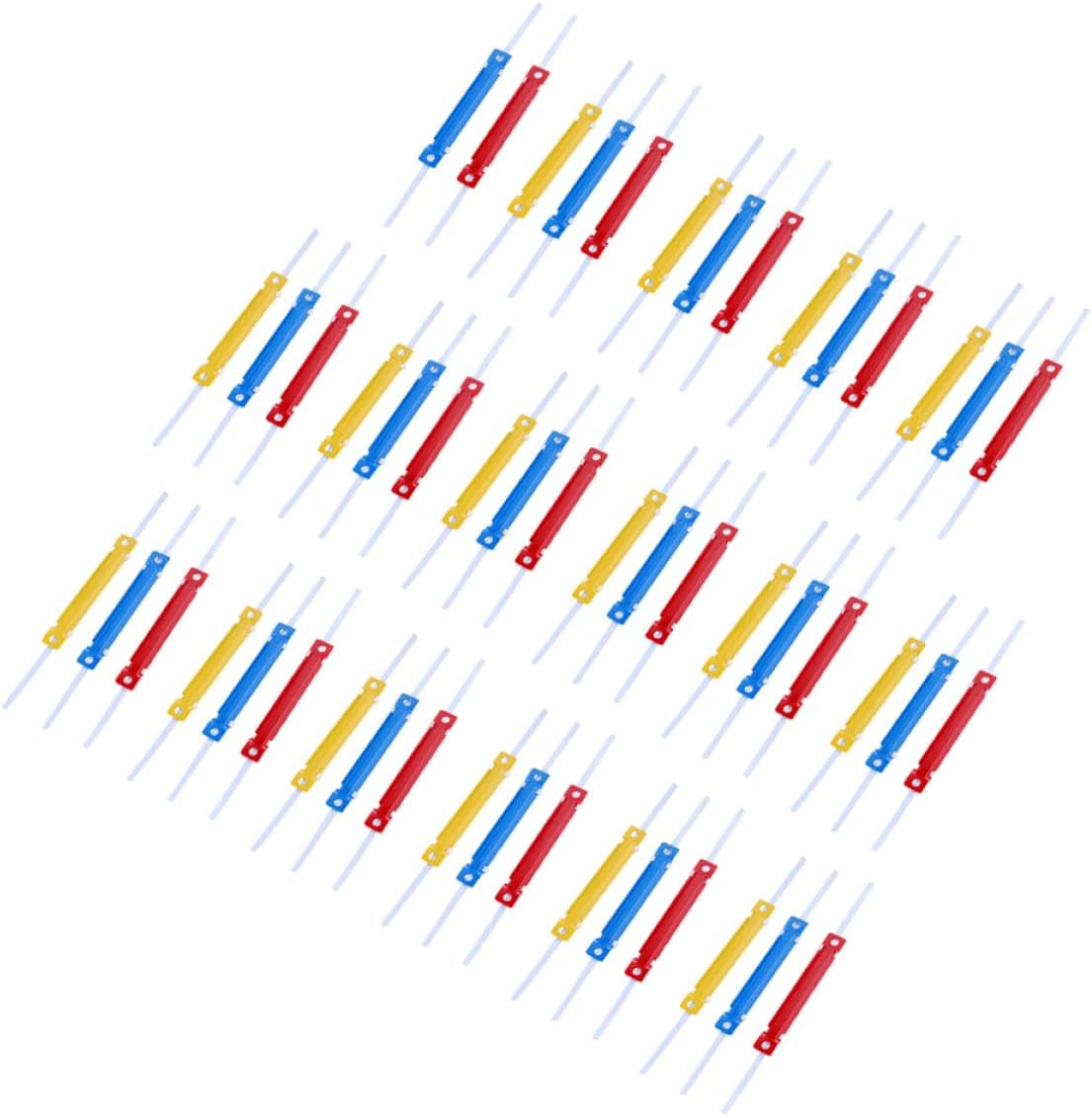 Colorful Plastic Paper Clips 100Pcs (2 Boxes, 50Pcs Each) Binding Clamps for Office Document Organization School and Home Use